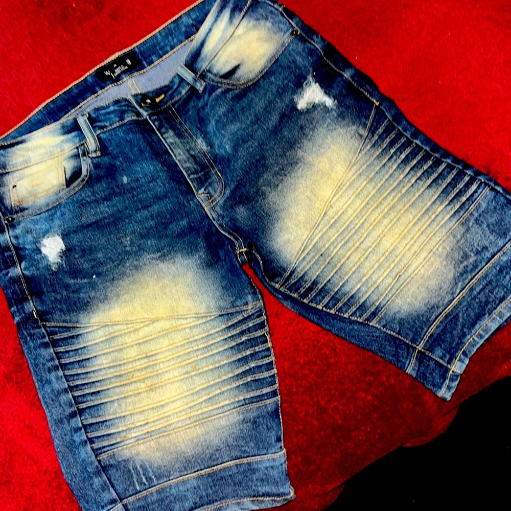 Stylish blue jean shorts. Never worn.